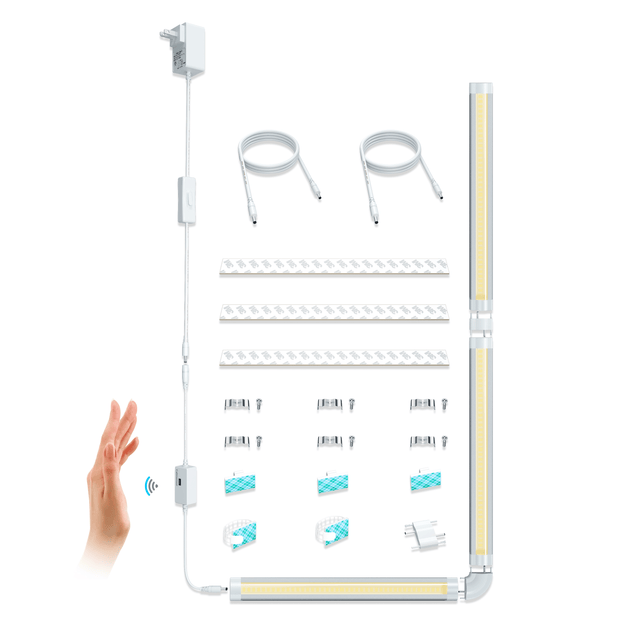 Under Cabinet Lighting Kits, Hand Sweep Activated, 3000K Warm White,3PCS