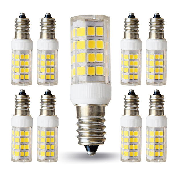 E12 LED Light Bulb, 5W, 400lm, 4000K Daylight White, 8pcs