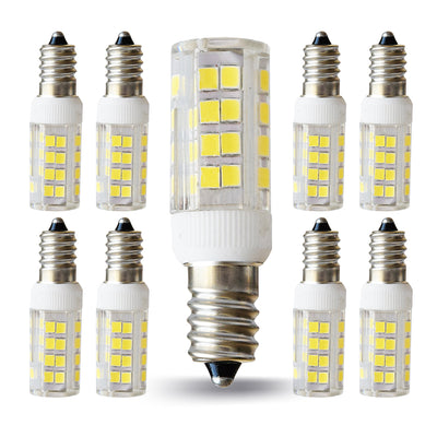 E12 LED Light Bulb, 5W, 400lm, 6000K Cool White, 8pcs