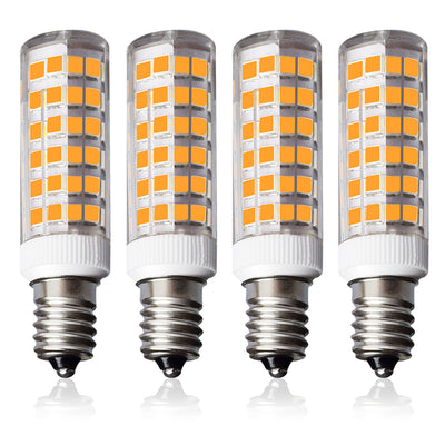 E12 LED Light Bulb, 7W, 450lm, 3000K Warm White, 4pcs