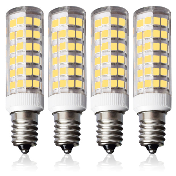 E12 LED Light Bulb, 7W, 450lm, 6000K Cool White, 4pcs