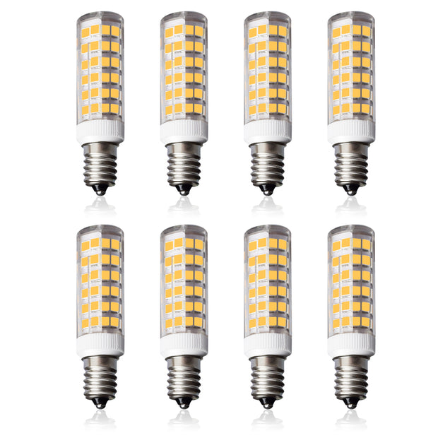 E12 LED Light Bulb, 7W, 450lm, 4000K Daylight White, 8pcs