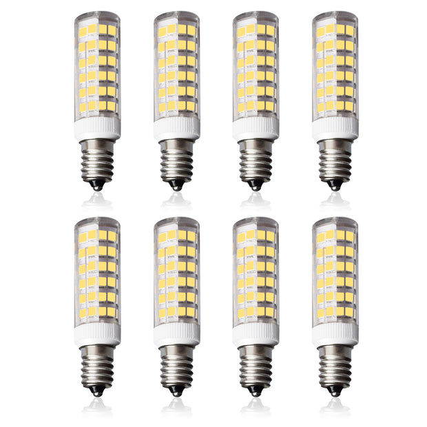 E12 LED Light Bulb, 7W, 450lm, 6000K Cool White, 8pcs